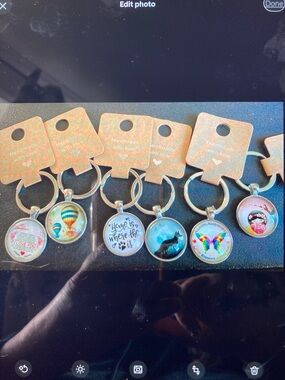 Handmade Glass Dome Keychain Assortment - Cabochon Colorful Designs